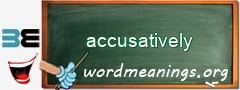 WordMeaning blackboard for accusatively